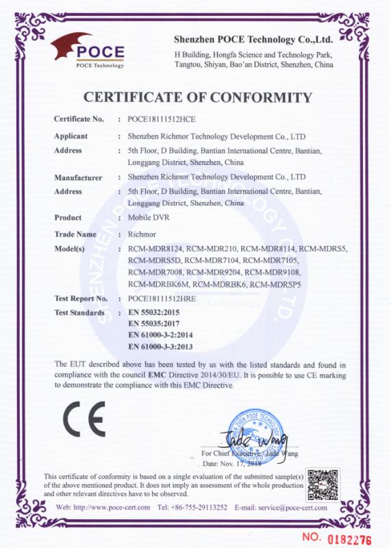 CE - Shenzhen Richmor Technology Development Co., Ltd.