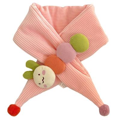 China Toddler Warm Collar Baby Bibs Cute Cross Windproof Winter Scarf Children's Bib for sale