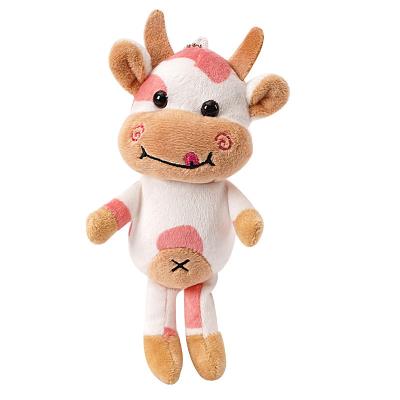 China Wholesale Plush Cow Pendants Toy Pendants Plush Doll Toys Girls Plush Doll Key Pieces Toys Key Chains for sale