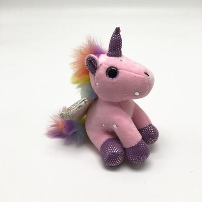 China Big Color Creative Cute Dangle/Sequin/Chubby/Angel Wings/Unicorn Plush Toy For Girl's Unicorn Animal Plush Toy Keychain for sale