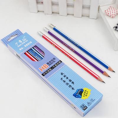 China Office & Promotional Cheap Custom Drawn Pencil Triangle Set Kids School Tip HB HB Leather Pencil Kids Pencil Strip Promotional for sale