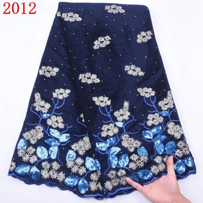 China Sustainable Embroidery Velvet Lace Fabric With Sequins High Quality Sequin Tulle Lace Up For Party 2012 for sale