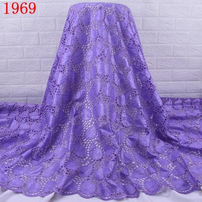 China Viable Embroidery Purple Bazin Tie Lace Fabric With Beads Free Shipping Wholesale Bazin Brode Lace 1969 for sale