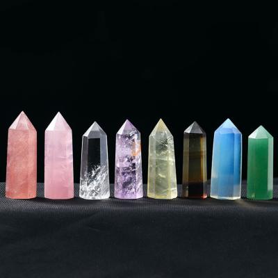 China China Wholesale Natural Crystals Head Rose Quartz Tower Amethyst Healing Crystal for sale