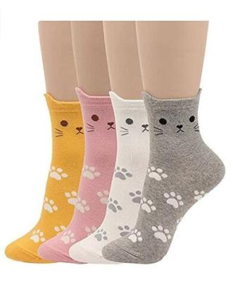 China Sustainable High quality funny animal cute art socks with custom design for sale