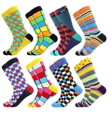 China Moq Cotton Stocking Style Breathable Mens Happy Dress Cotton Socks High Quality Crazy Funny Viable Dress Socks for sale