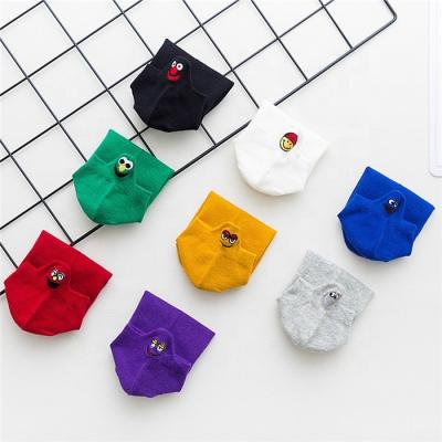 China Fashion Viable Happy Ankle Socks Women Funny Expression Socks Women Cotton Socks Summer for sale