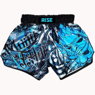 China Custom made sublimation soft quick dry breathable lightweight printing slim thailand wholesale cheap satin cut muay thai shorts for sale