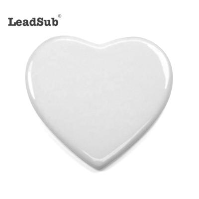 China Europe Leadsub Linings 4inch Sublimation Blank Photo Heart Shape Ceramic Tiles for sale