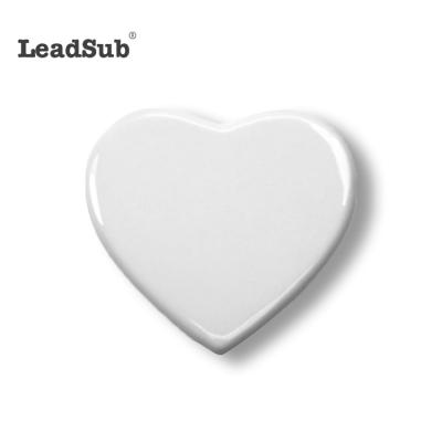 China Europe Leadsub Heart Shaped Sublimation Transfer Printing Ceramic Tile Ornament for sale