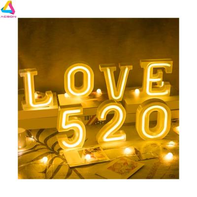 China Long Lasting Drop Shipping NO MOQ Personalized Acrylic Neon Sign Family Birthday Party Led Decor Number Sign Wall Neon Sign for sale