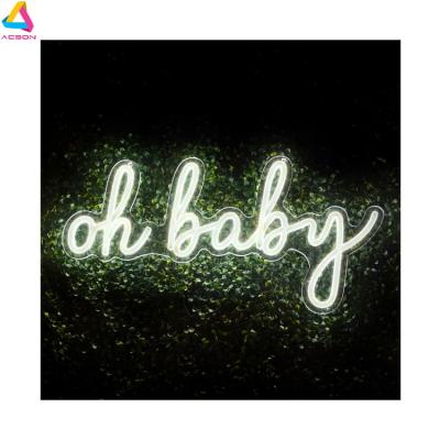 China Long Oh Baby Long Lasting Custom Made No MOQ Free Design Neon Signs Lighting LED Neon Sign Letters For Holiday Event Party for sale