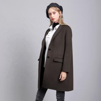 China Anti-wrinkle Korea style double sided handmade outwear for ladies spring coat woolen women office ladies fashion ladies woolen short coat for sale