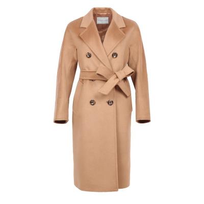 China Anti-wrinkle 2020 winter clothes for women wool camel coat cross lady coat customize design woolen coat for sale