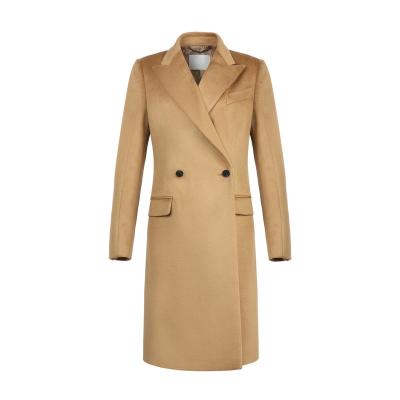 China 2022 Winter Women's Woolen Blazer Women's Anti-wrinkle Coat Business Casual Style Ladies Office Wears Camel Women's Woolen Coat for sale