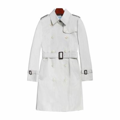 China Waterproof good quality cross ditch coat ladies coat beige long sleeve women's clothing 2020 fall long ditch coat for women for sale