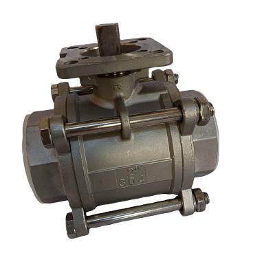 China General Internal 3pc Thread 304 Stainless Steel 316 Manual Ball Valve for sale