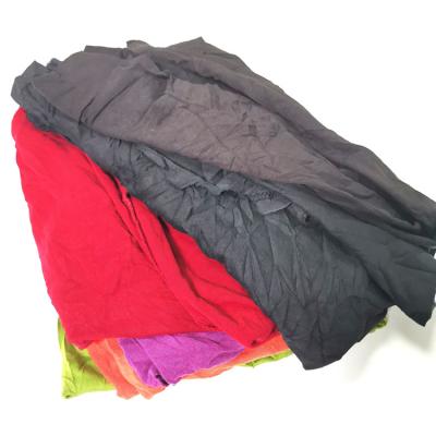 China Strong Oil Water Absorption Capacity Second Hand Clothes Rags Used Clothing Bales 25kgs Pack Cheap Mixed Dark Color Cotton T-shirt Rags for sale