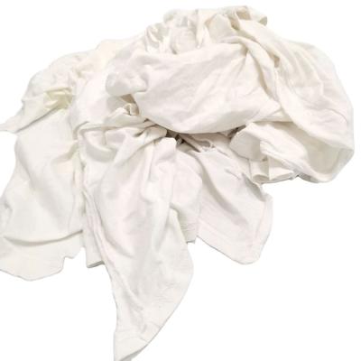 China Strong Oil Water Absorbency Security High Quality Recycled White T-shirt Cotton Cleaning Cloths Supply for sale