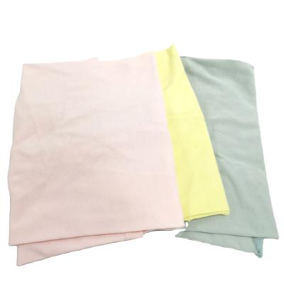 China Strong Oil Water Absorbency Workshop Cleaning 85% Cotton Recycled T-shirt Light Color Printed Rags for sale