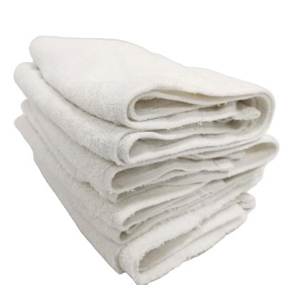 China Industrial Cotton Water Oil Absorption Excellent Capacity Strong Quality Wiping Rags White Color Towel for sale