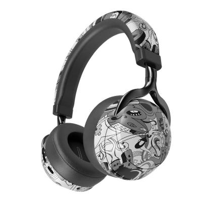 China High Quality Product VJ-086 Headband Graffiti Wireless Earphone BT5.0 Camouflage Flug Stereo Headset TF FM for sale