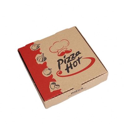 China Recycled Materials Wholesale Cheap High Quality Full Color Printing Custom Logo Pizza Box Portable Reusable Corrugated Delivery for sale