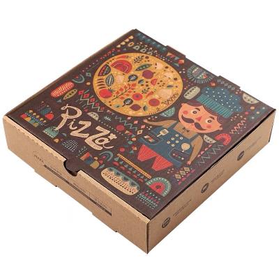 China Wholesale Recyclable Pizza Cartons Square Corrugated Pizza Boxes With Logo for sale