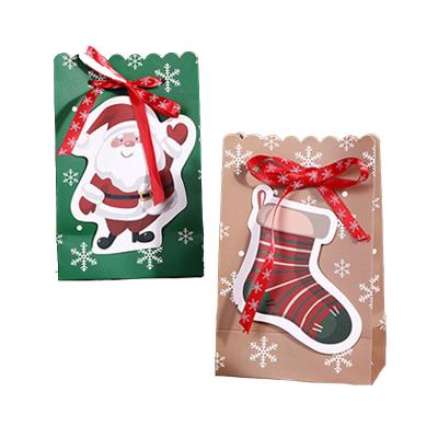 China Recycled Materials Wholesale High Quality Christmas Halloween Color Candy Paper Bag For Gift for sale