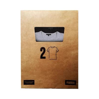 China New recyclable kraft paper bag for clothes and t-shirts for sale