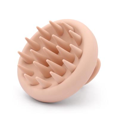 China Body Silicone Hair Shampoo Scalp Massager Brush Manual Rubber Head Shower Scalp Shower Brush for sale