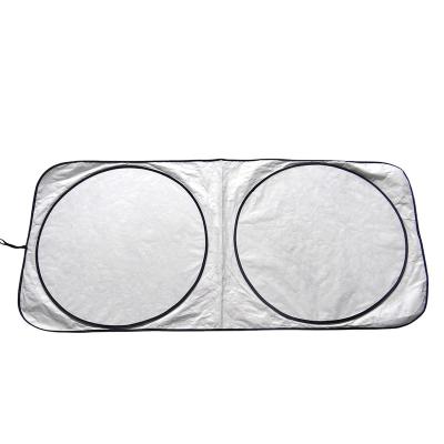 China Silver Coated Business Car Sunshade/Hot Sale Four Seasons Promotion Universal Universal Wholesale Popular Double Circle for sale