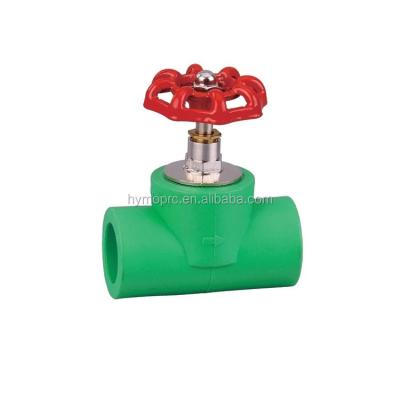 China General china supplier manufacture plumbing materials din 8077 8078 green color 32mm ppr stopcock valve for sale