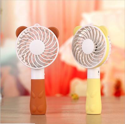 China Cool Cute Bear Mini Portable Handheld Fan USB Rechargeable Personal Fan Quickly Rechargeable For Travel for sale