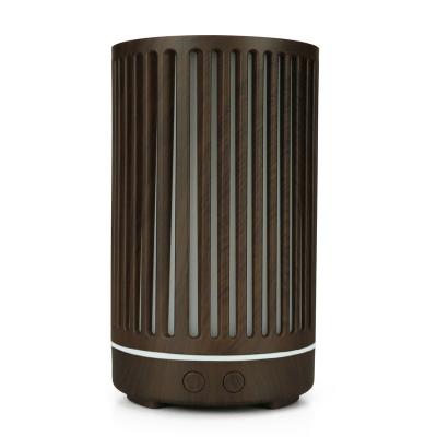 China Color Changing LED Light 200ml Hollow-Carved Wood Grain Ultrasonic Aroma Essential Oil Diffuser For Office Home Bedroom Living Room Study Yoga Spa for sale