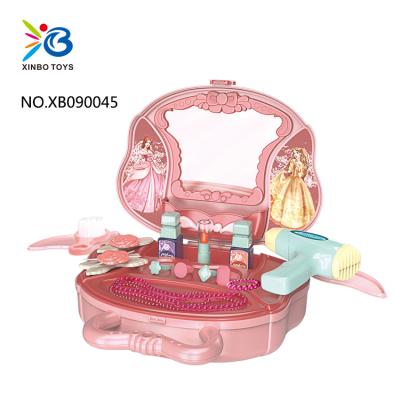 China Fashion Girls Toy Set Role Play Jewelry Kit 2 In 1 Bag Beauty Play Princess Makeup Toys For Children XB090044 for sale