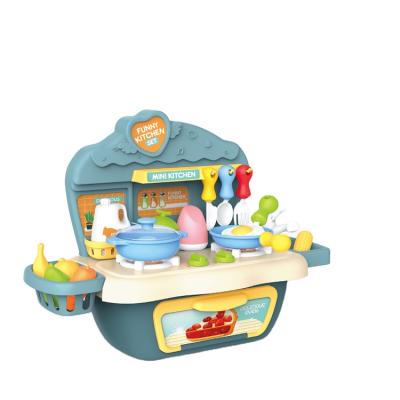 China Cartoon Mushroom Plastic Mini Kitchen Toy Baby Play Kitchen Set Toy Children for sale