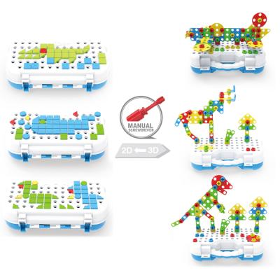 China Educational Construction Toy 240 PCS Motor Skills Tool Kit Building Block Screw Screw Puzzle Toy For Children for sale