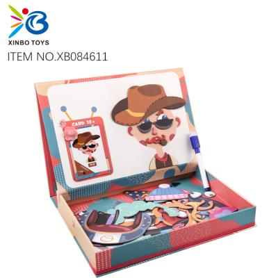 China Cartoon Toy Amazonas Hot Selling Toys Characteristic Preschool Education Games Learning Magnetic Puzzle For Children for sale