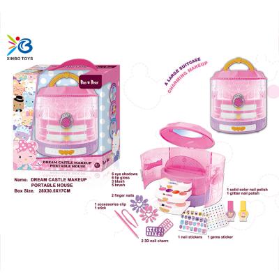 China New Desgin Fashion Girl Makeup Box Beauty Girl Makeup Pretend Toys For Children XB074188 for sale