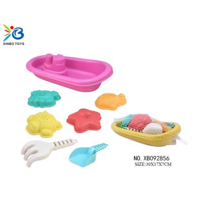 China Summer Kids Sand Beach Toy Silicone Sand Toys Beach Boat Combination XB092856 for sale