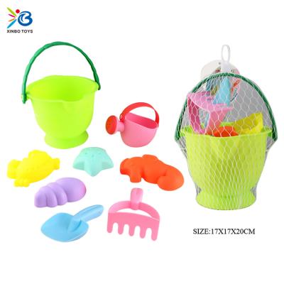 China 2021 Summer 4pcs Soft Rubber Outdoor Kids Beach Toy Set For Kids Sand Toys XB038159-033725-033726-048340-032757 for sale