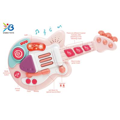 China Plastic Musical Lightweight Electric Guitar for Kids Multifunctional Educational Toys for sale