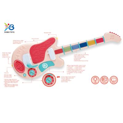 China Multifunctional Electric Musical Instrument Kids Guitar Plastic Baby eductionToy for sale