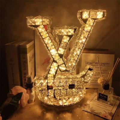 China Modern Modern LED Crystal Table Lamp Luxury Night Light Table Lamp for Bedroom Home Decoration for sale