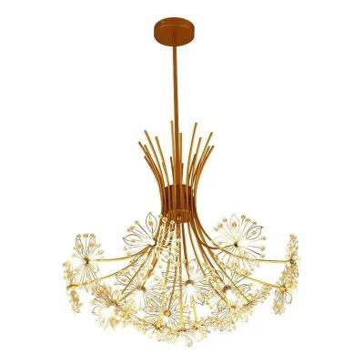 China Modern Led Dandelion Flower Chandelier Living Room Decoration Bouquet Modern Home Lamp for sale