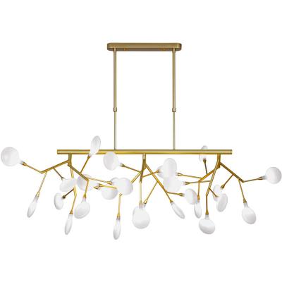 China Nordic Nordic Hanging Living Room Chandelier Modern Kitchen Firefly Rectangular Chandeliers for sale