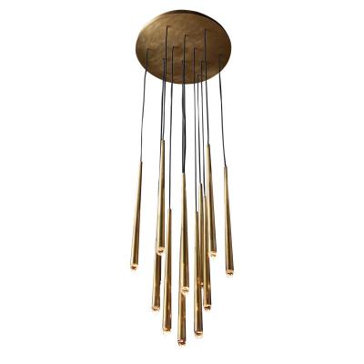 China Modern Nordic Copper Luxury Modern Crystal Water Drops Chandelier Lamps for Home Living Room for sale