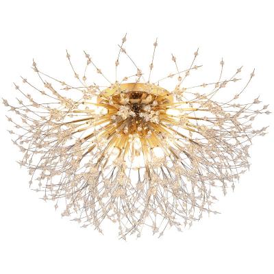 China Dandelion Chandelier Lamp Crystal Ceiling Lights Globe Ball Modern Surface Mounted LED Ceiling Light for sale