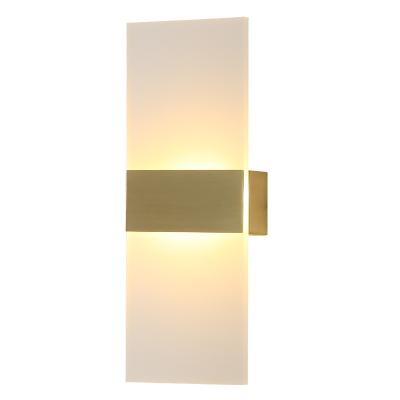 China Modern Waterproof Indoor Modern Living Room Wall Light Square Acrylic LED Bracket Light for sale